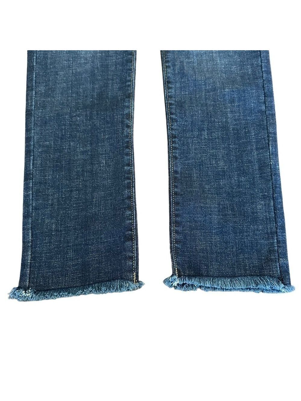 Risen Pull On High Rise Dark Wash Blue Denim Skinny Jeans Size Medium NWT - Picture 6 of 12